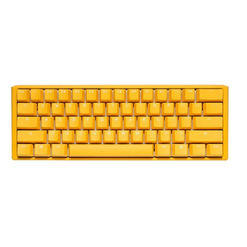 Ducky One 3 Yellow Series 61 Keys Mini Wired Mechanical Gaming Keyboard - Clear Switch - لوحة مفاتيح